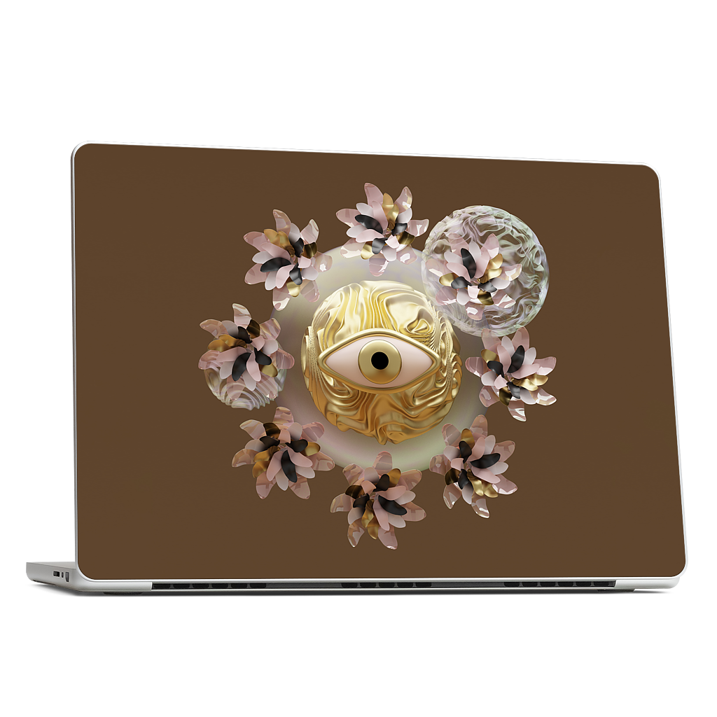 Golden Flowers MacBook Skin