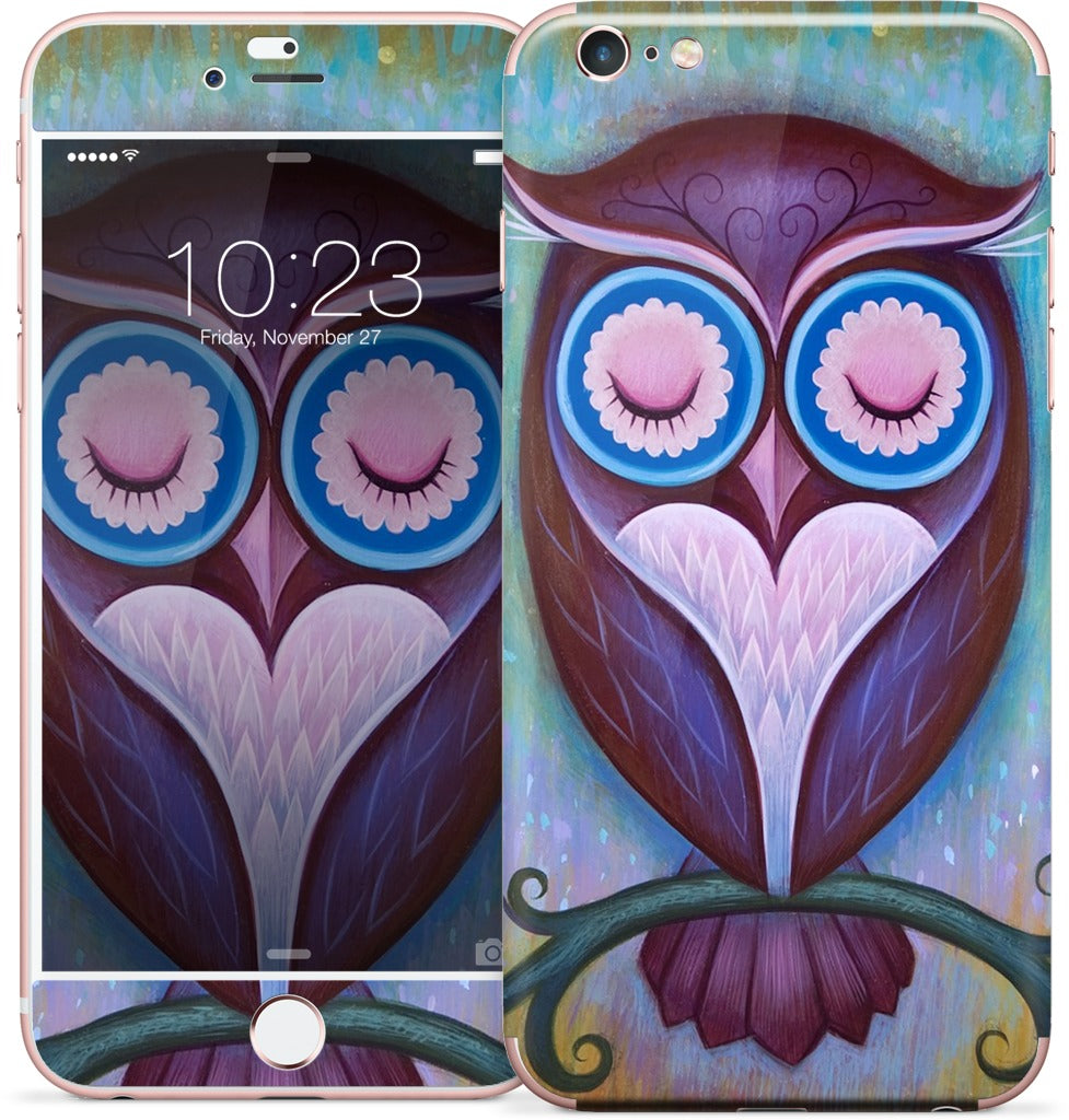 Sleepy Owl iPhone Skin