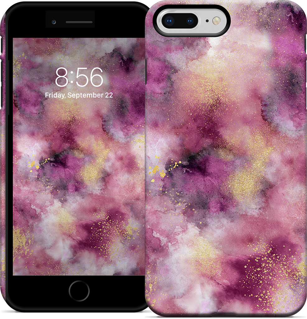 Watercolor Marble Pink Gold iPhone Case