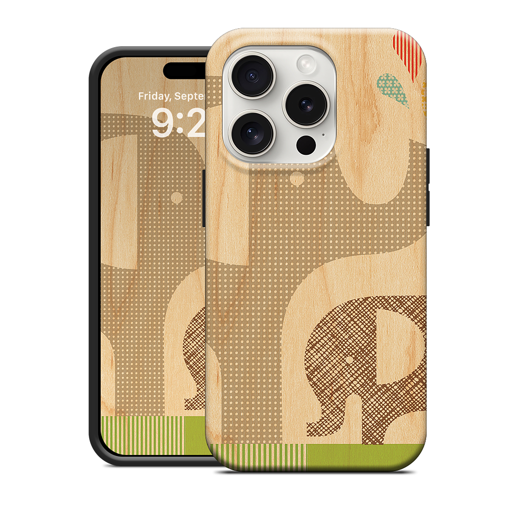 Elephant with Calf iPhone Case