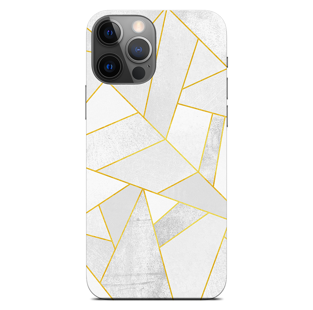 White Stone / Golden Lines iPhone Skin