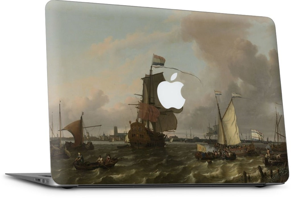 The Warship Brielle on the Maas Rotterdam MacBook Skin