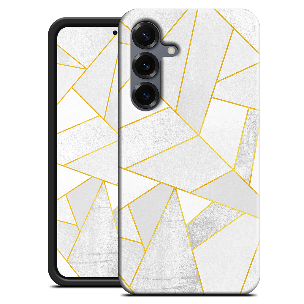White Stone / Golden Lines Samsung Case