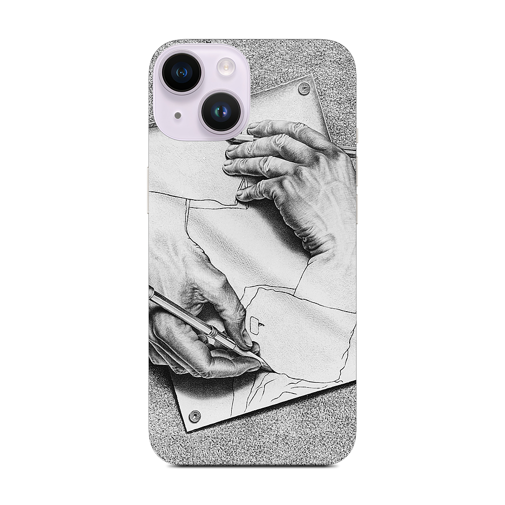 Drawing Hands iPhone Skin