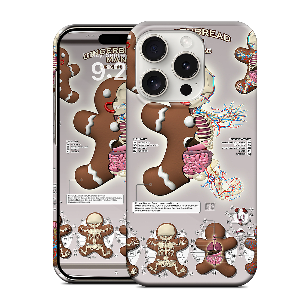 Gingerbread Man Dissected iPhone Case