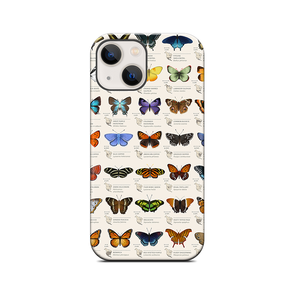 42 North American butterflies iPhone Case
