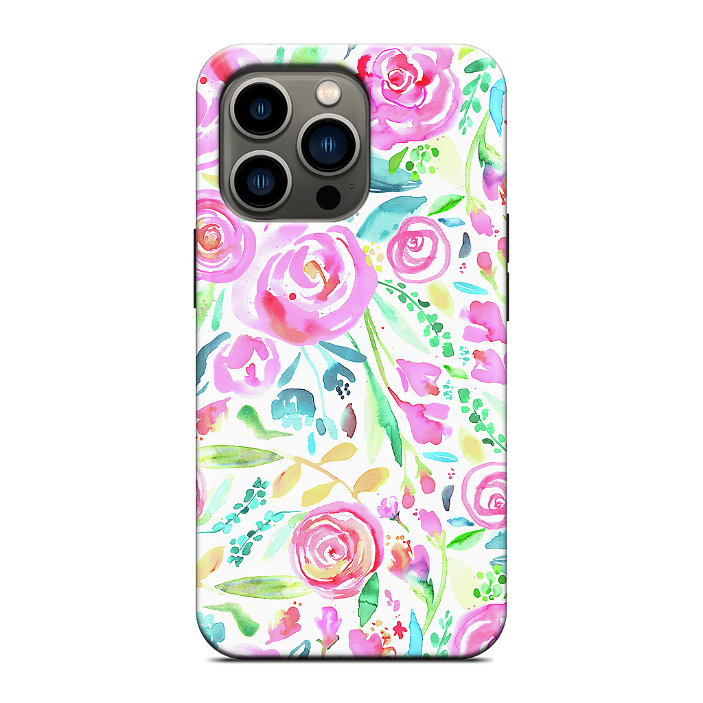 Sweet Floral Roses Pastel Bouquet iPhone Case