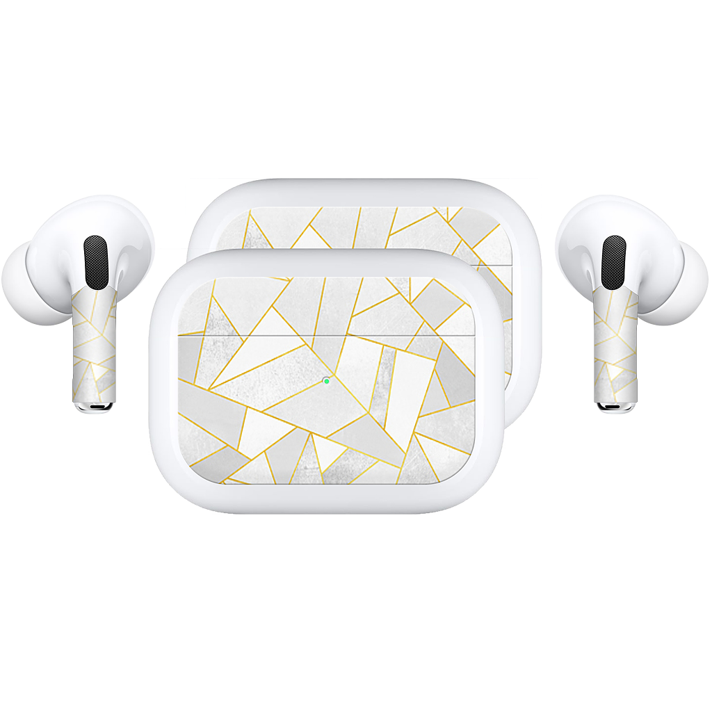 White Stone / Golden Lines AirPods