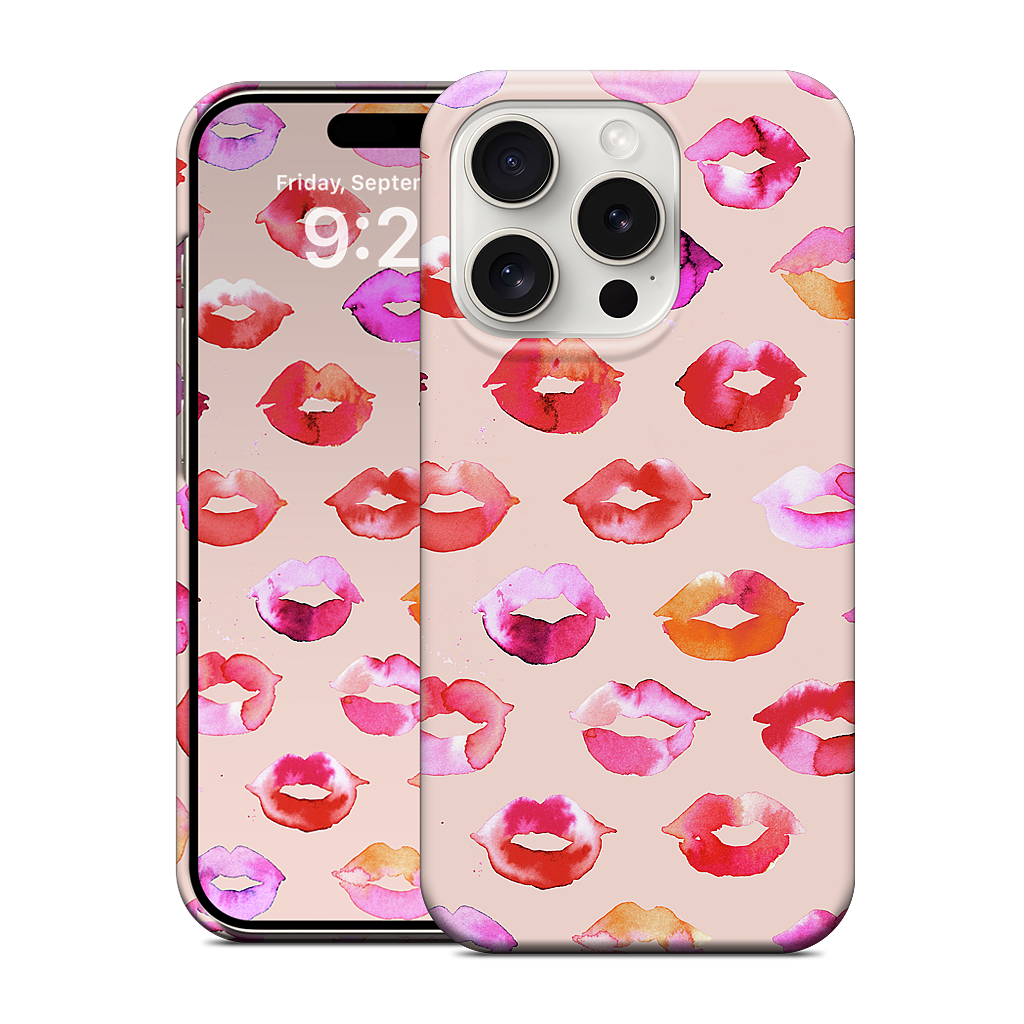 Sweet Coral Pink Lips iPhone Case
