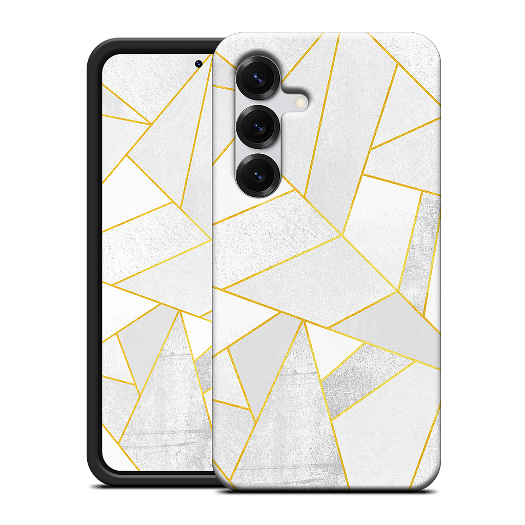 White Stone / Golden Lines Samsung Case