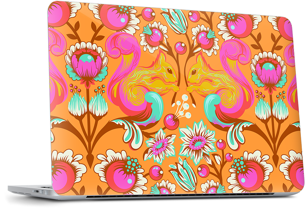 Squirrel Begonia MacBook Skin