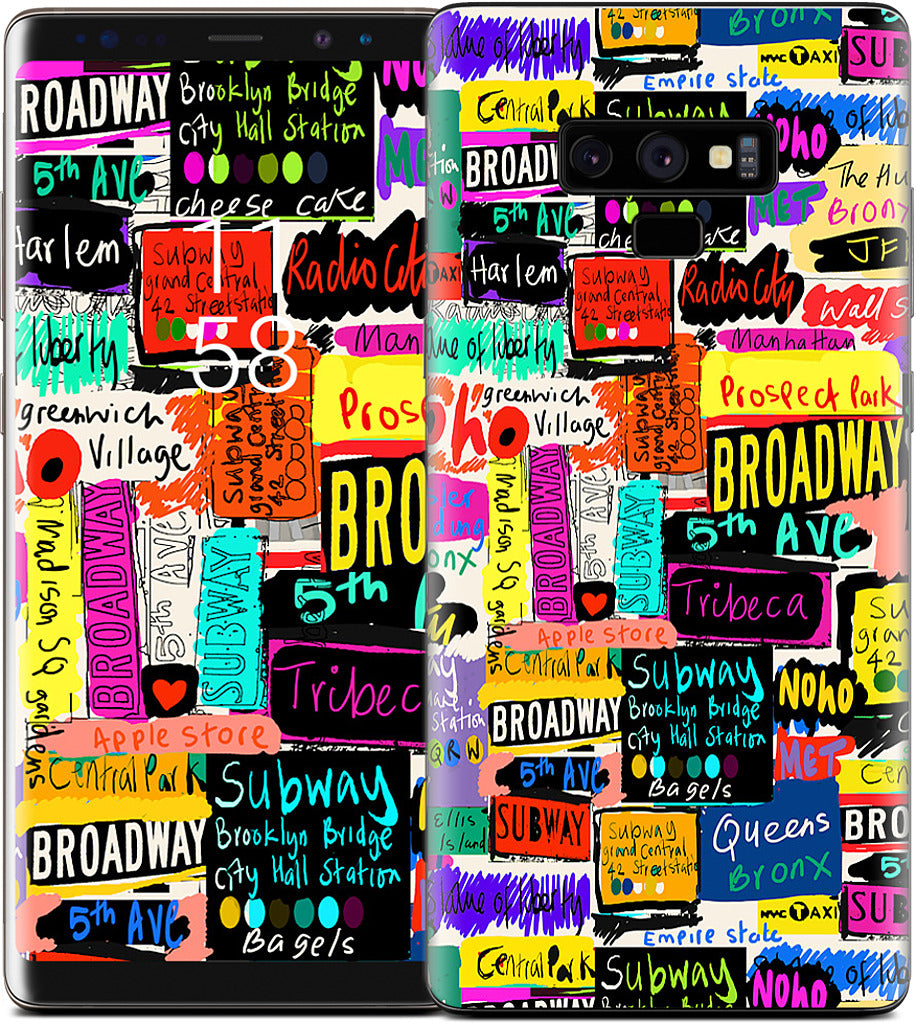 NYC Words Samsung Skin