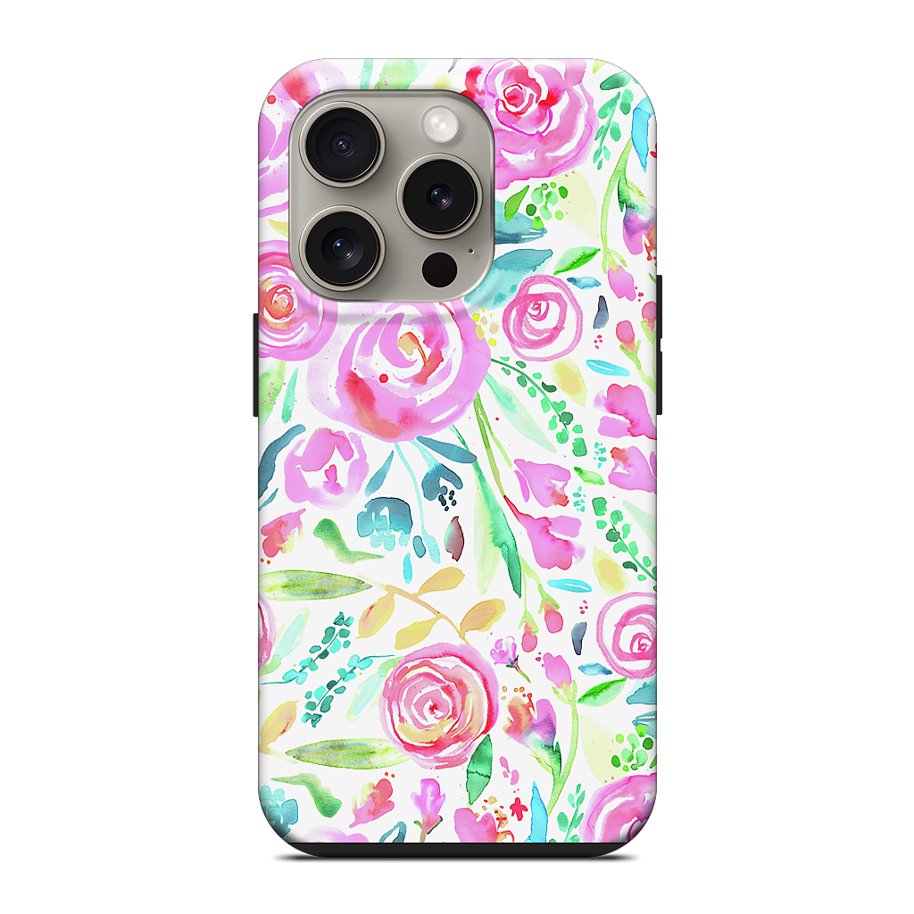 Sweet Floral Roses Pastel Bouquet iPhone Case