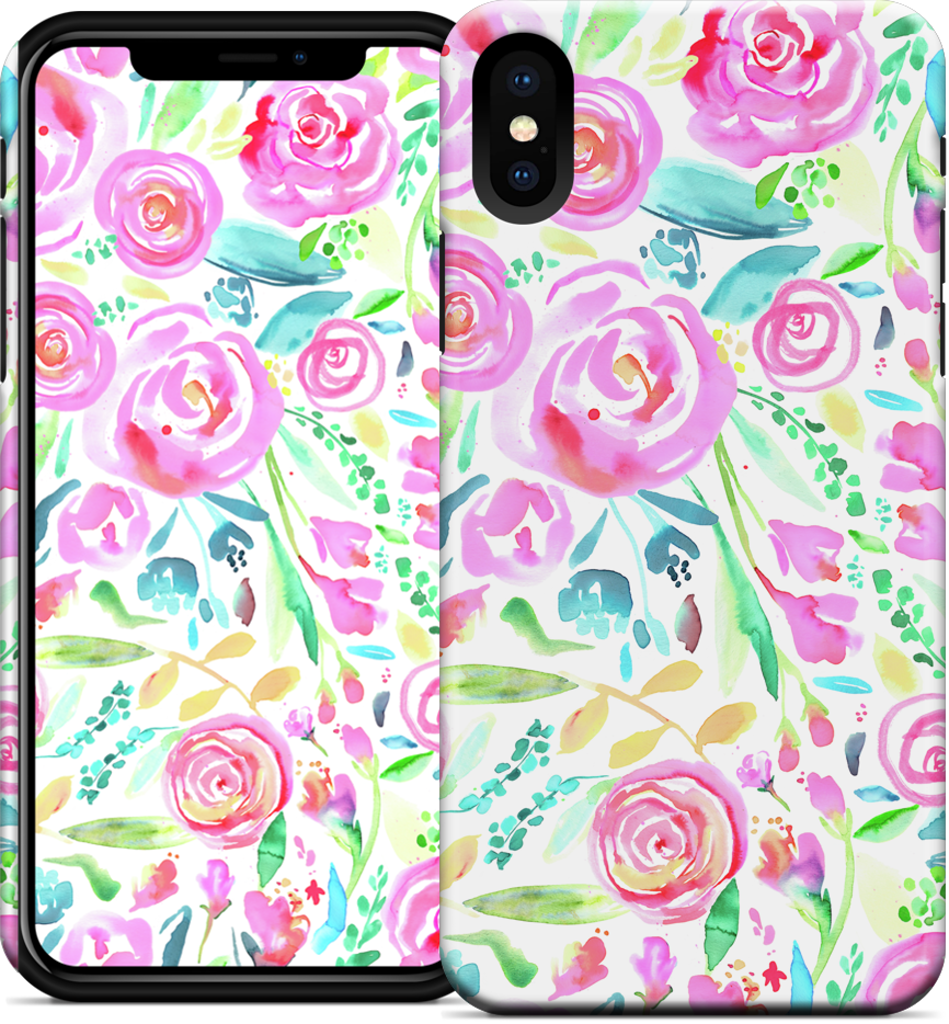 Sweet Floral Roses Pastel Bouquet iPhone Case