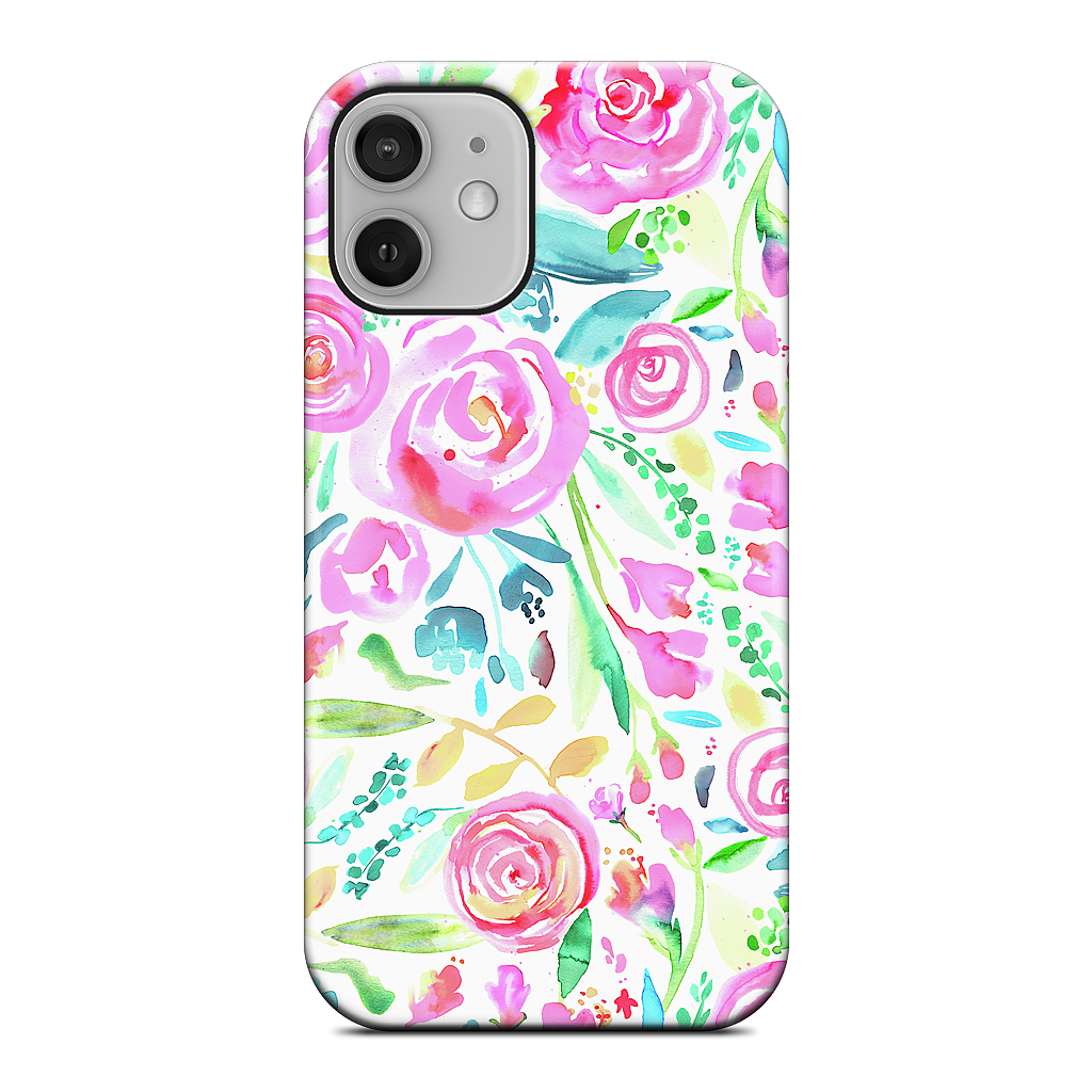 Sweet Floral Roses Pastel Bouquet iPhone Case