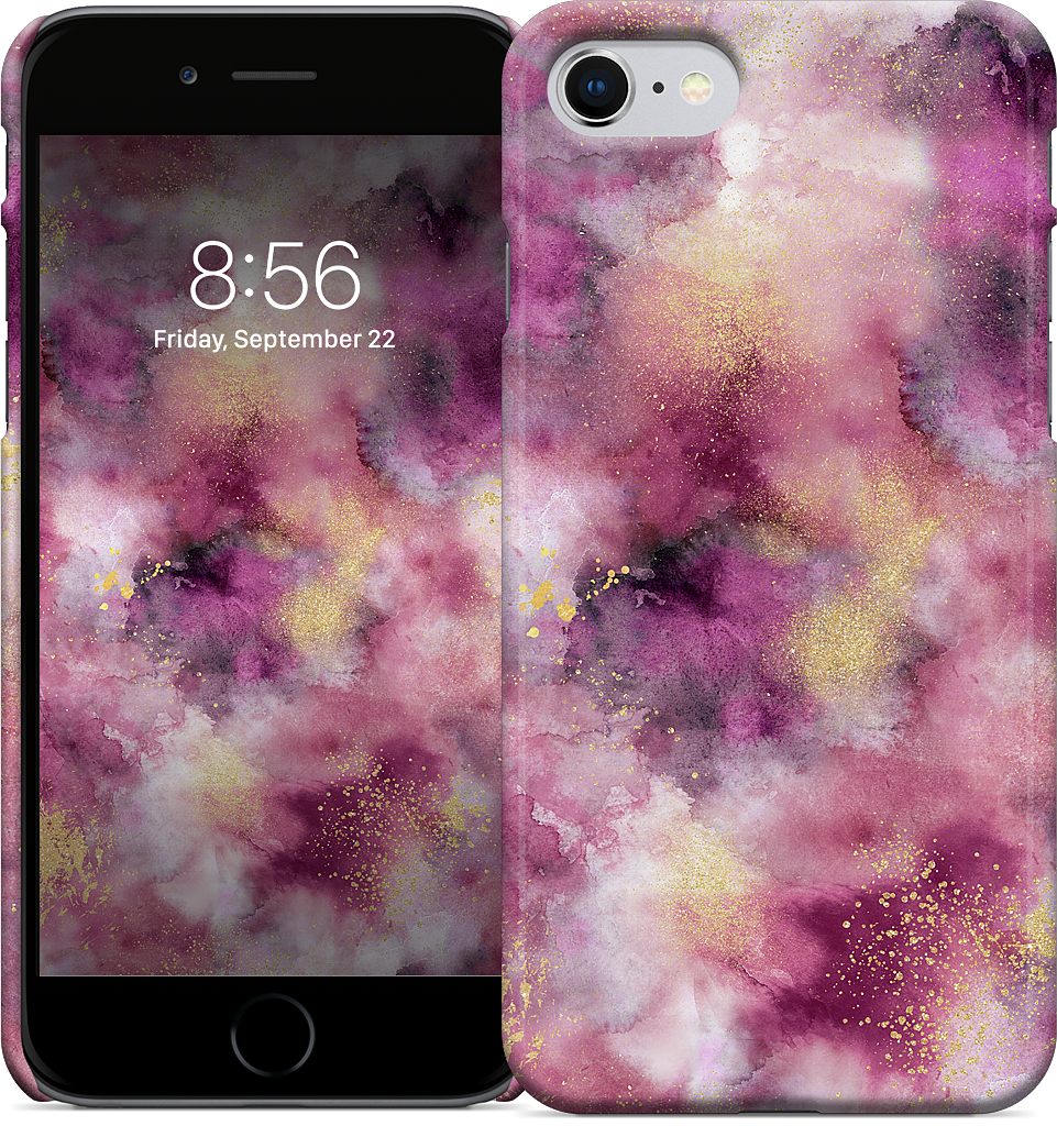 Watercolor Marble Pink Gold iPhone Case