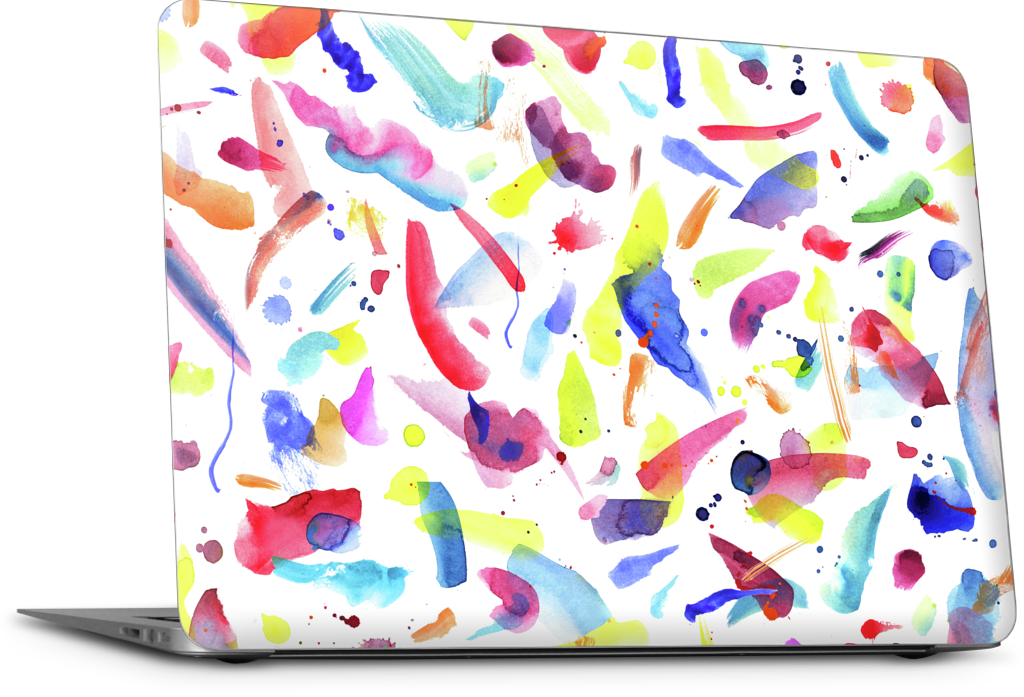 Watercolor Summer Brushstrokes MacBook Skin