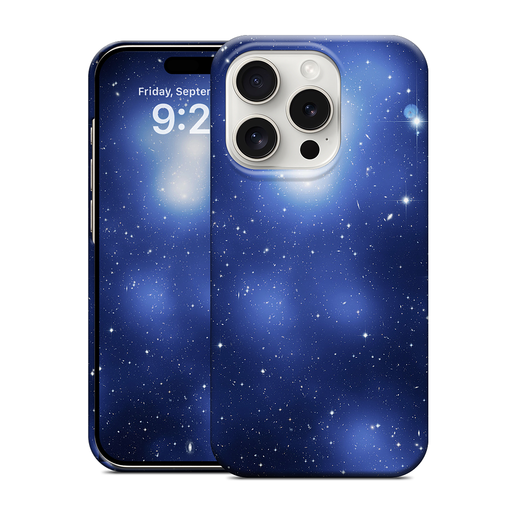 Galaxy Cluster Blue iPhone Case