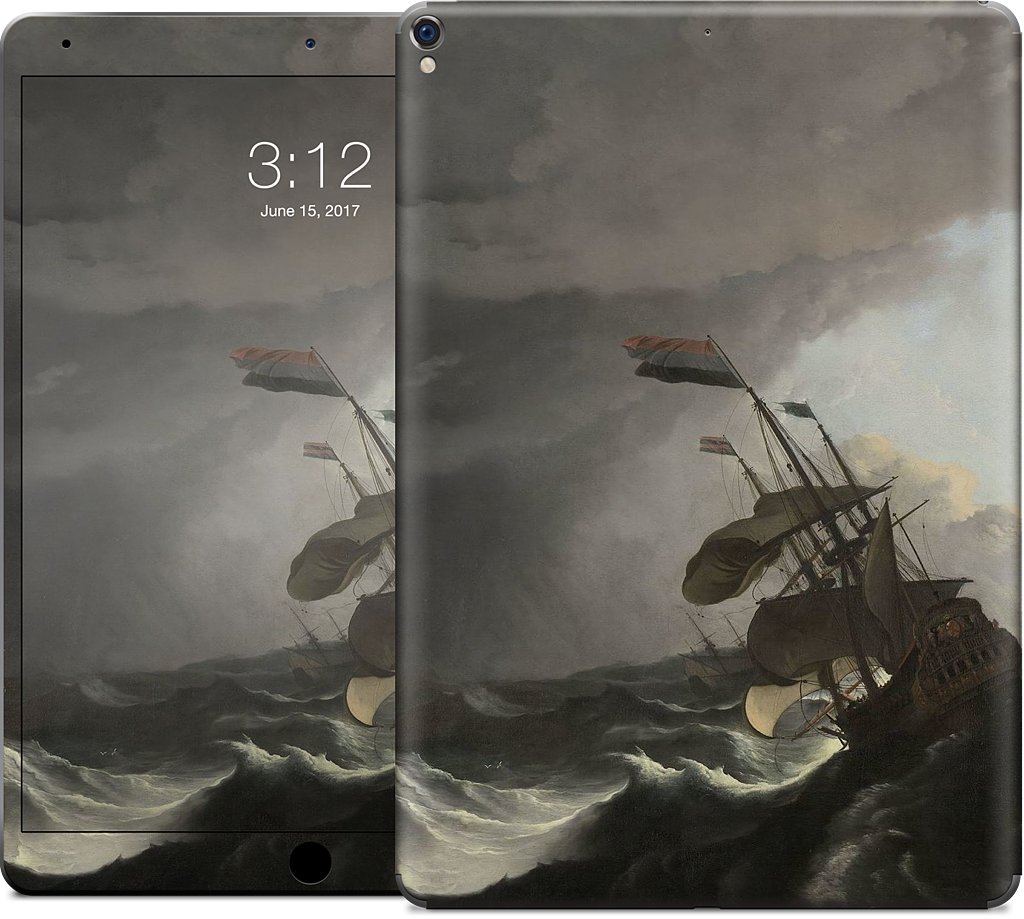 Warships During a Storm iPad Skin