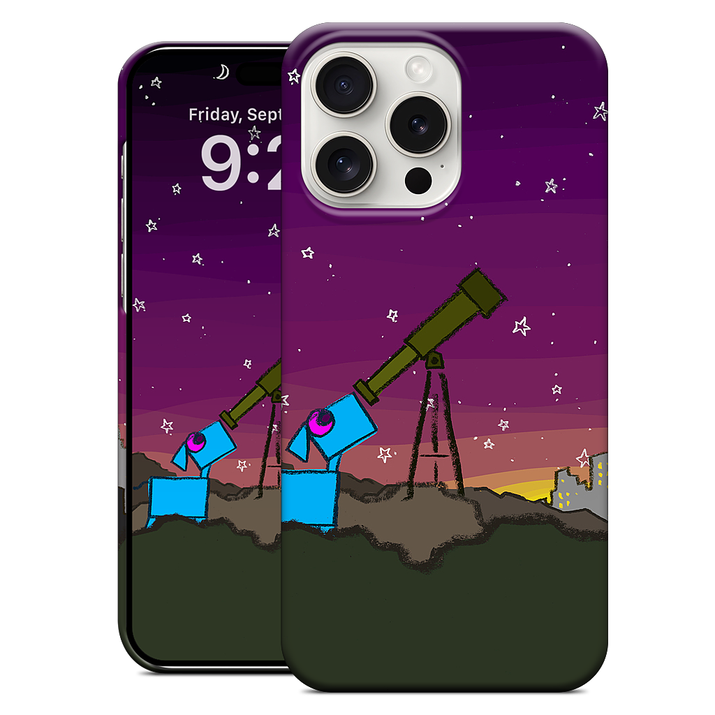 Space Dog Telescope iPhone Case