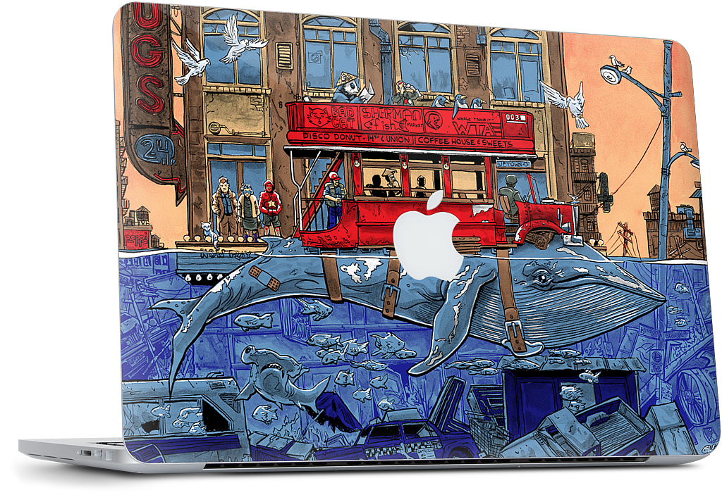 Northbound Whale MacBook Skin