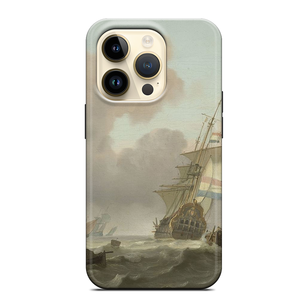 Ships in Choppy Sea iPhone Case