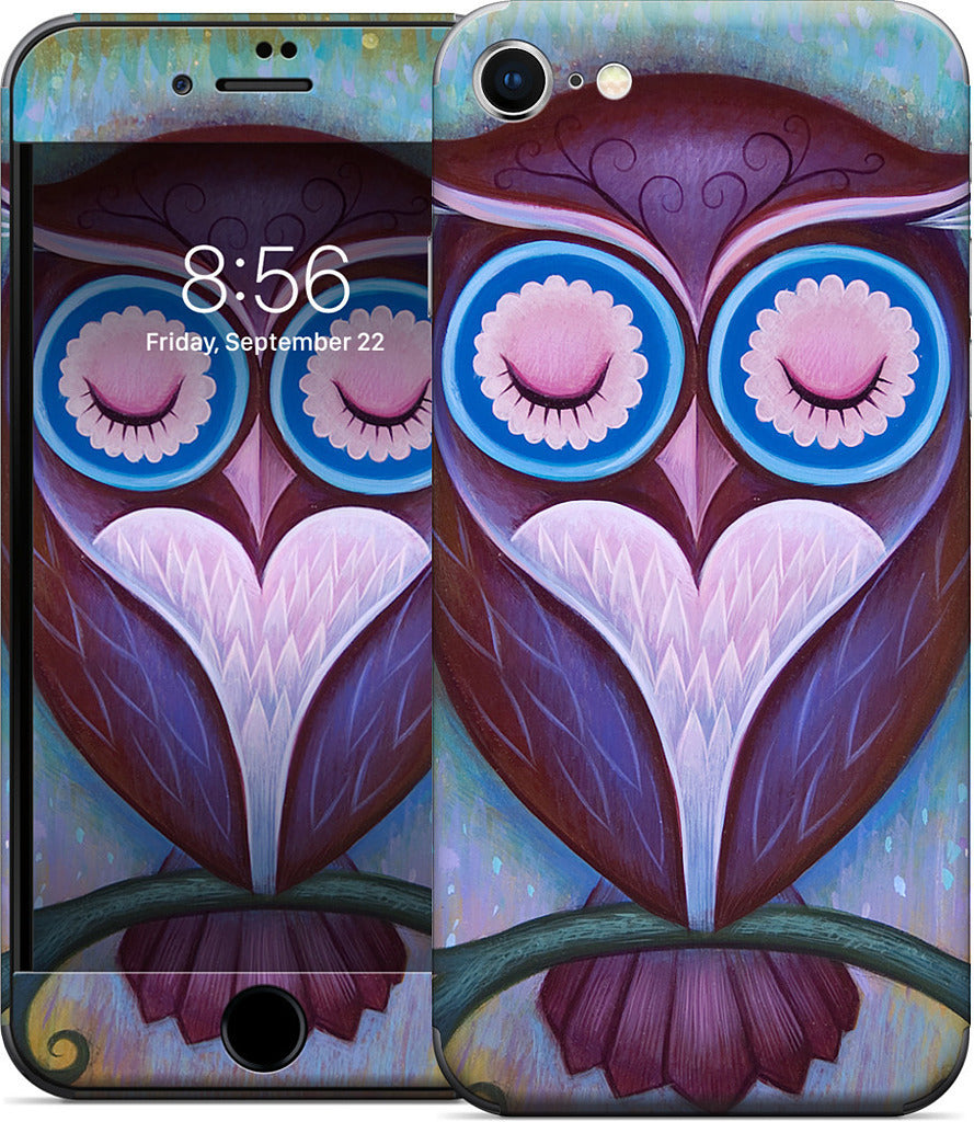 Sleepy Owl iPhone Skin