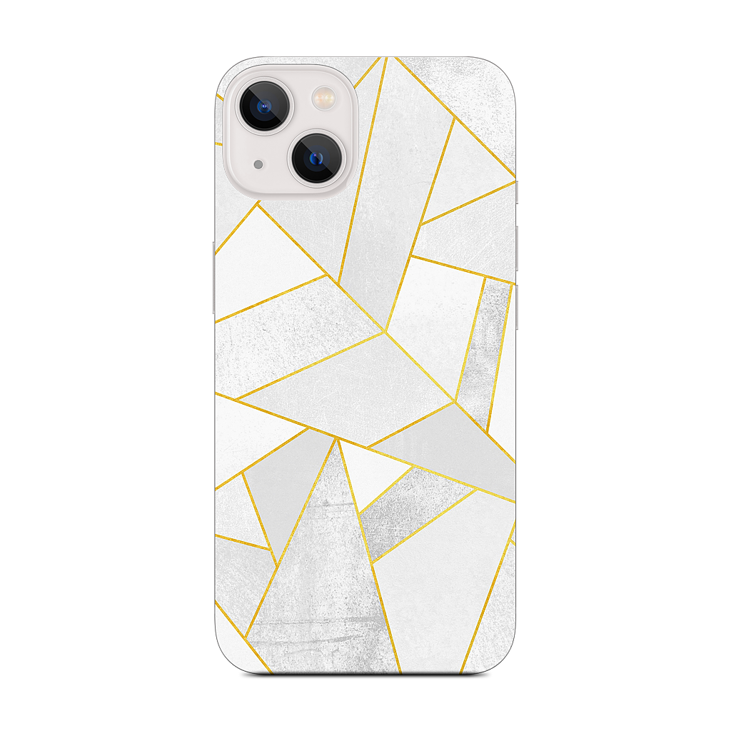 White Stone / Golden Lines iPhone Skin