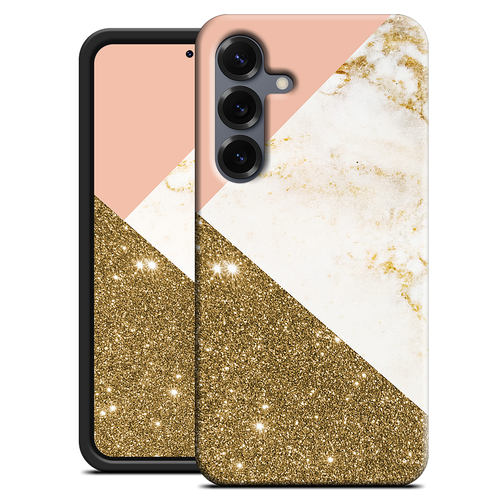 Gold Marble Collage Samsung Case
