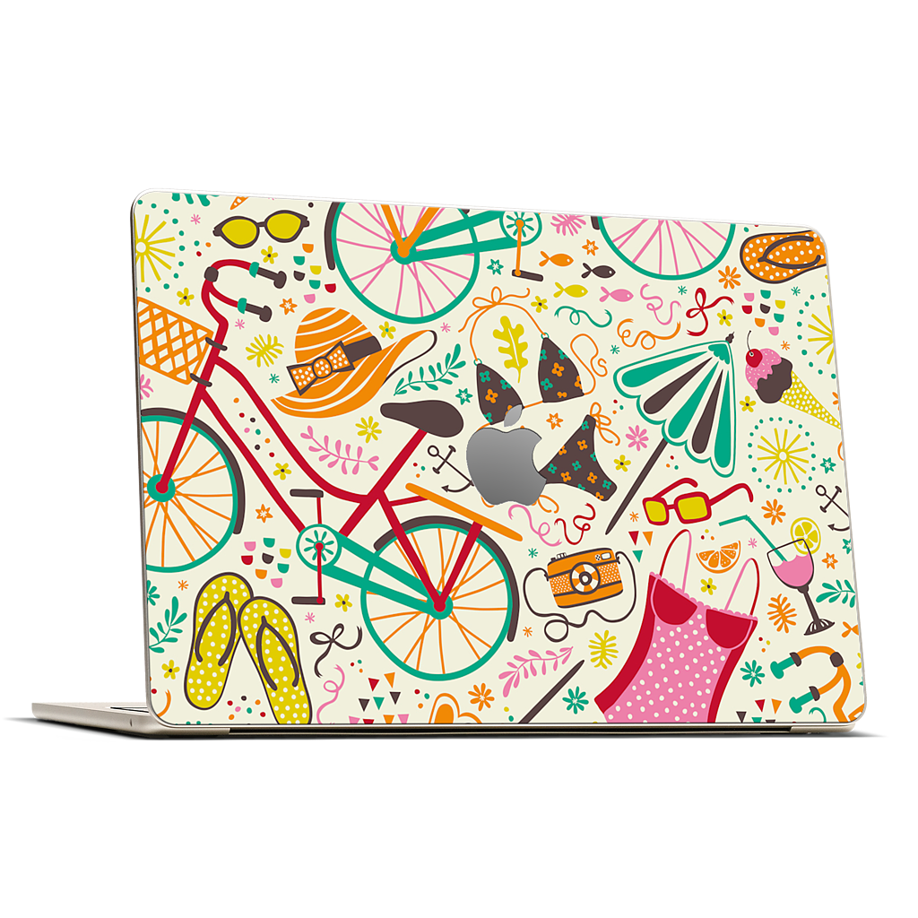 Seaside Cycle MacBook Skin