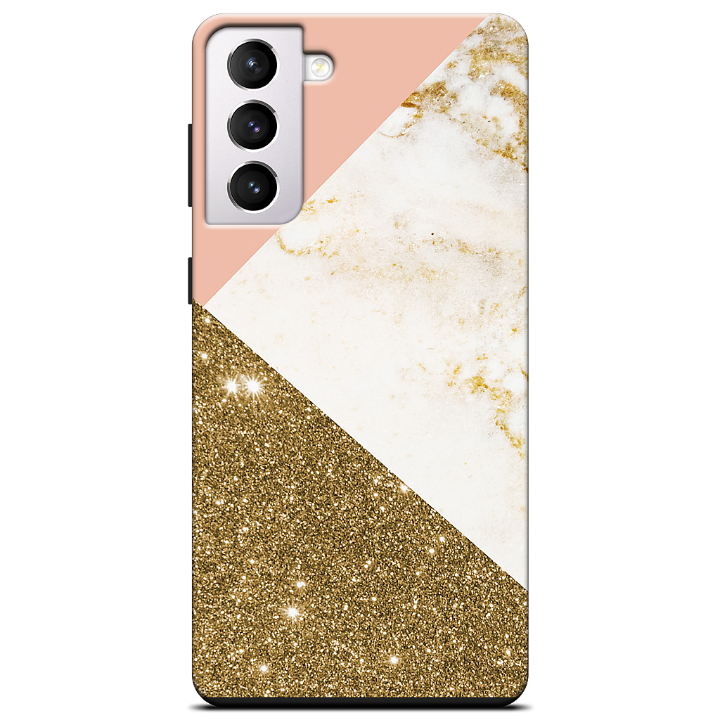 Gold Marble Collage Samsung Case