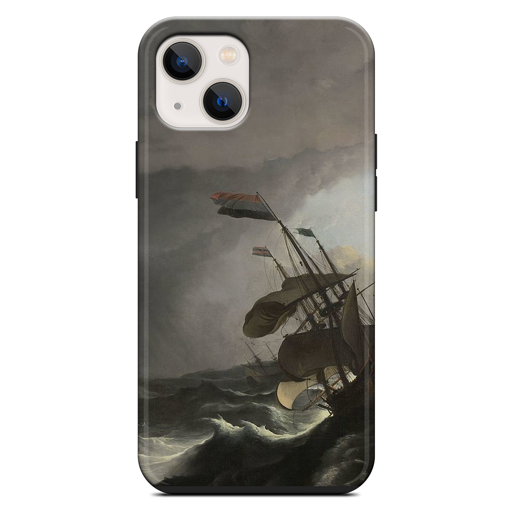 Warships During a Storm iPhone Case