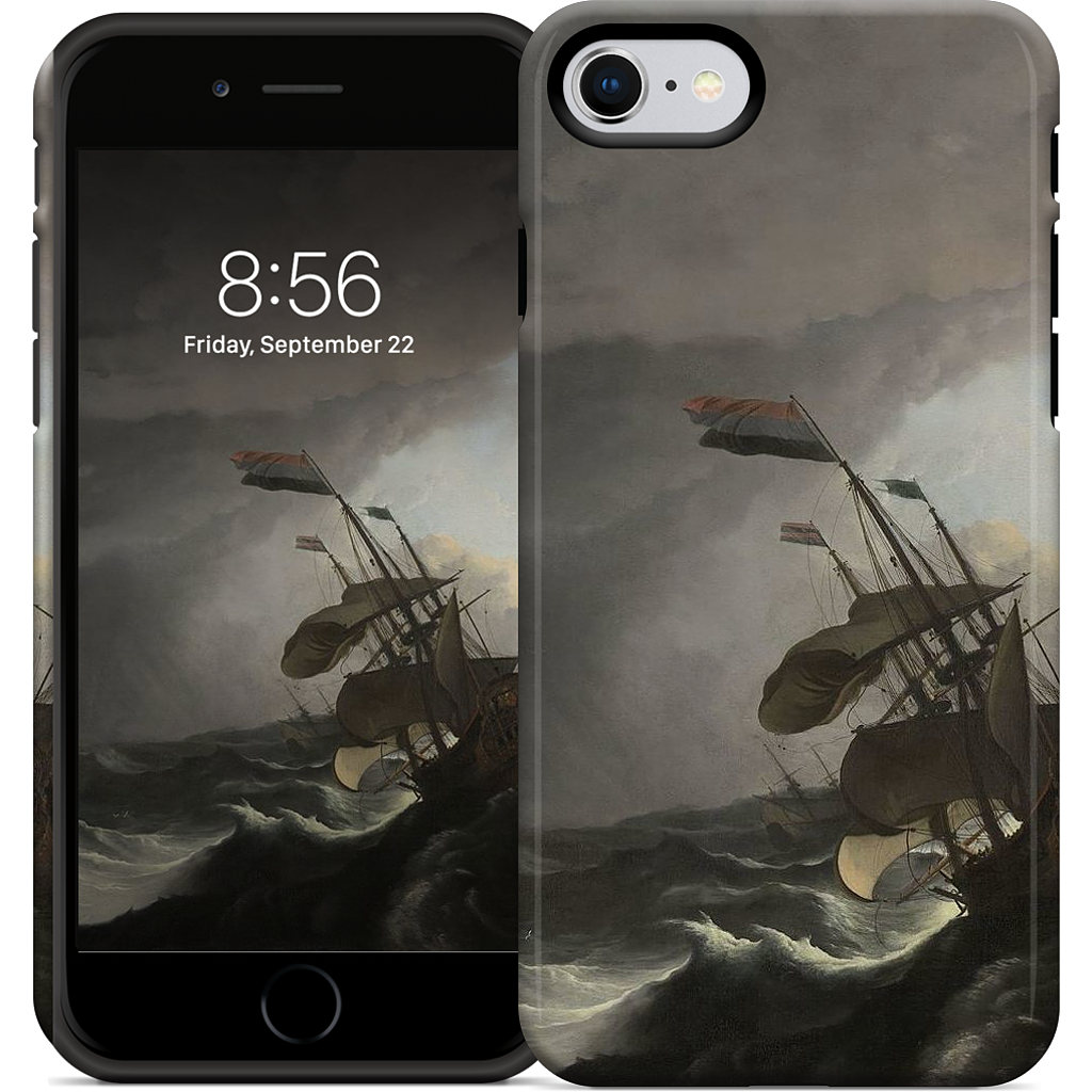Warships During a Storm iPhone Case