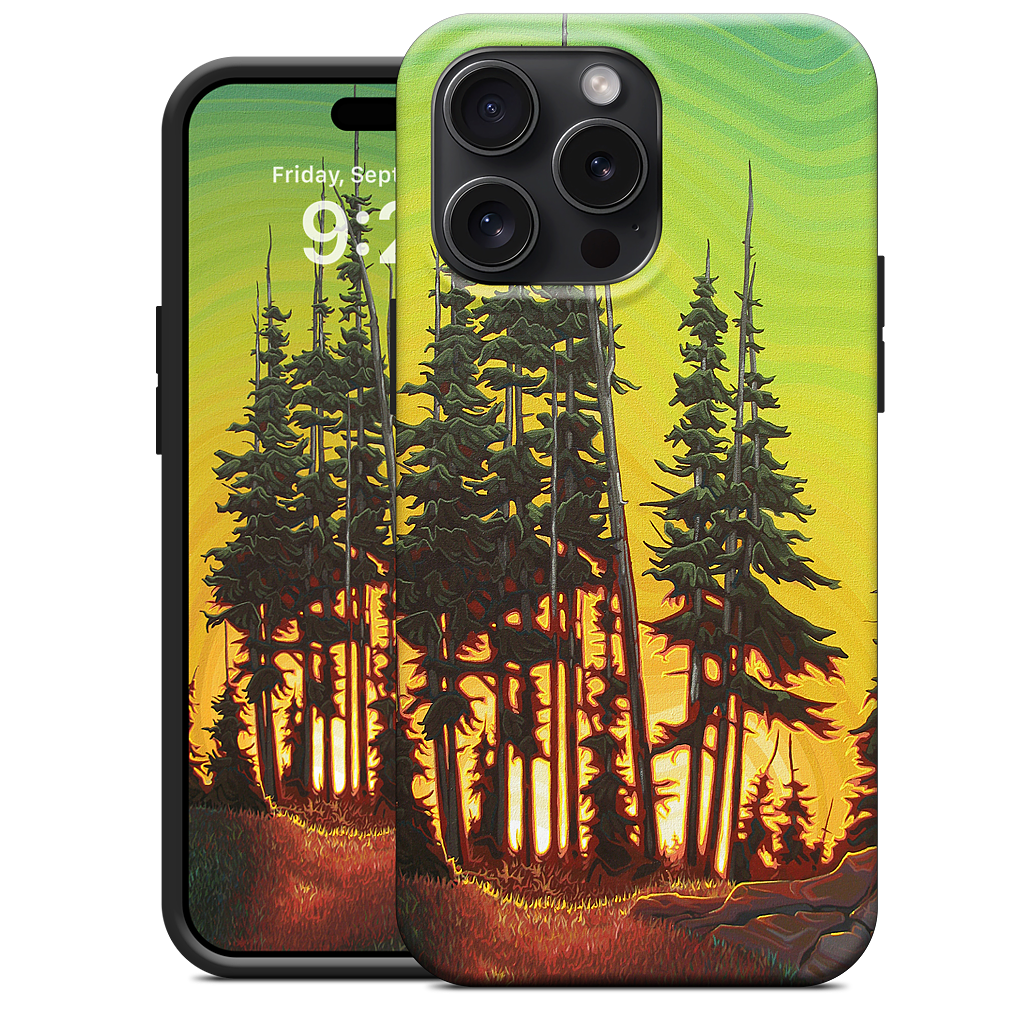 Green Skies At Night iPhone Case