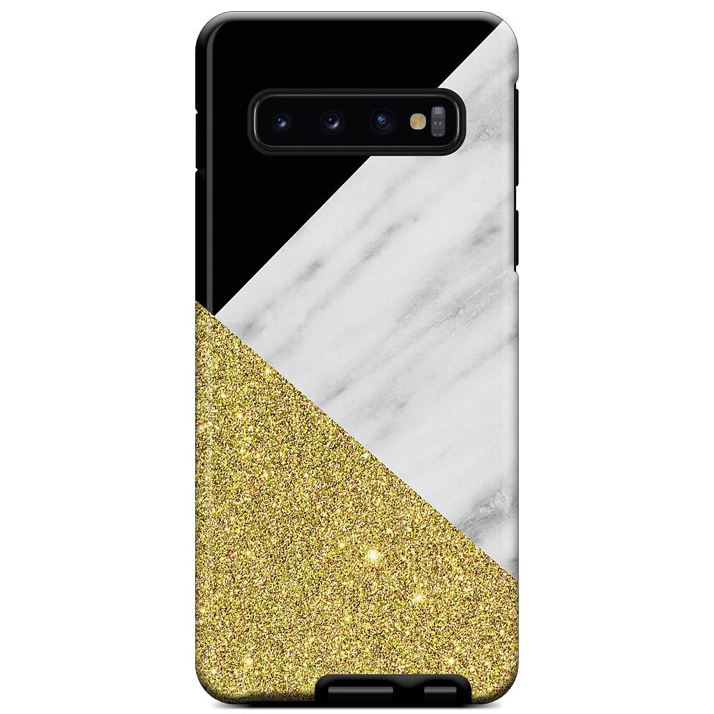 Gold and Real Italian Marble Collage Samsung Case