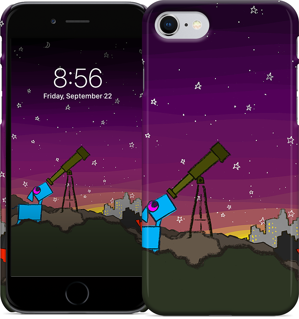 Space Dog Telescope iPhone Case