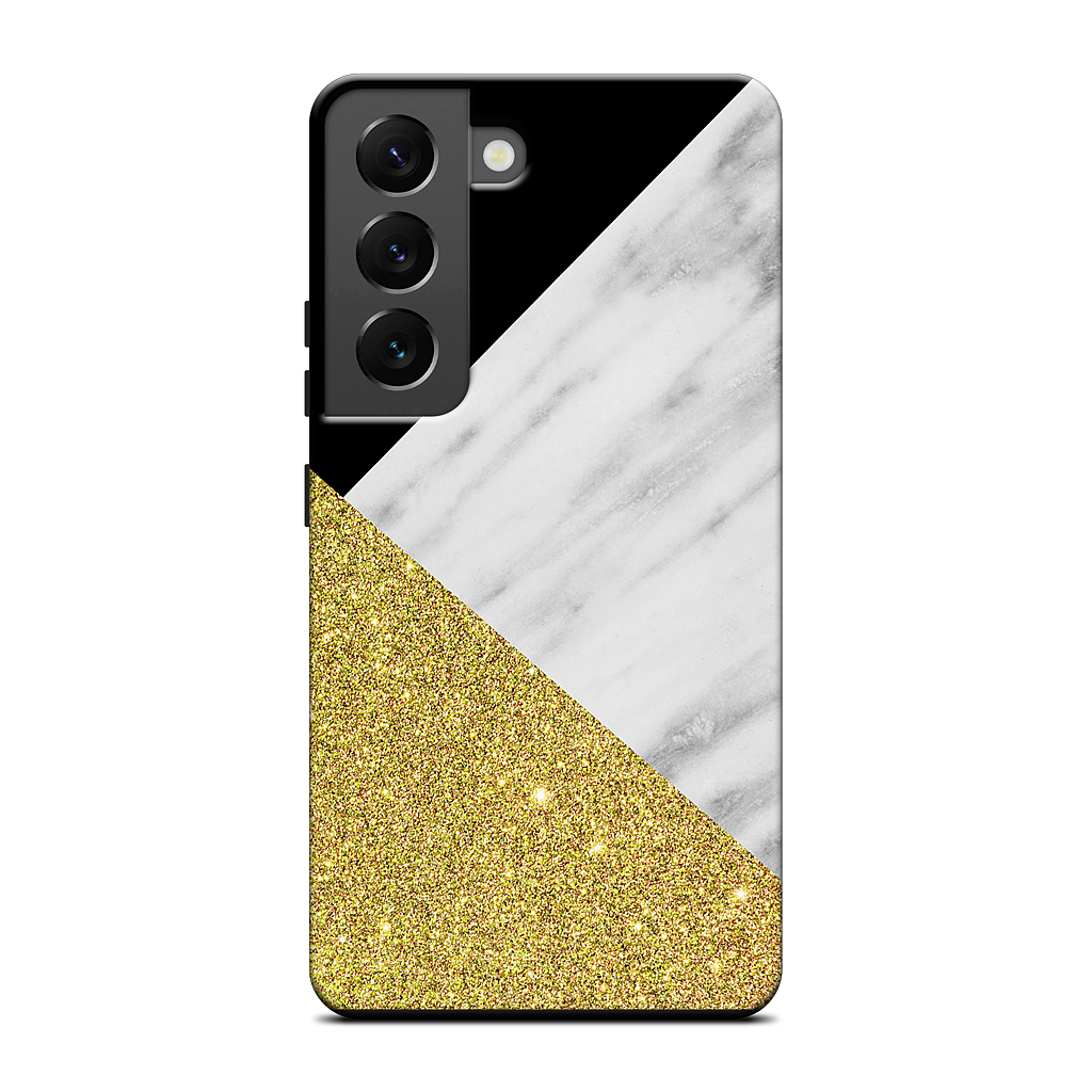 Gold and Real Italian Marble Collage Samsung Case