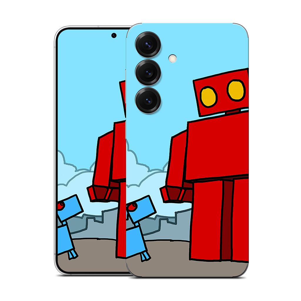 Red Robot Leaving The City Samsung Skin