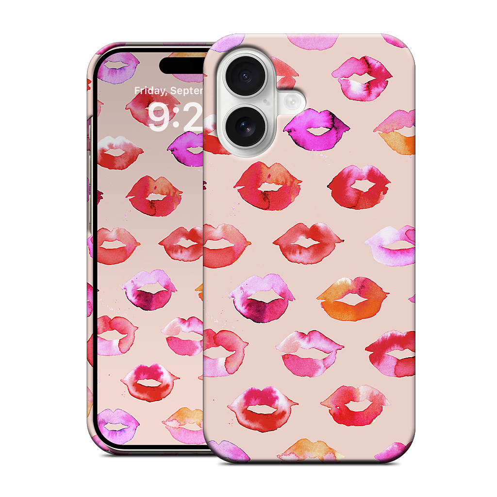 Sweet Coral Pink Lips iPhone Case