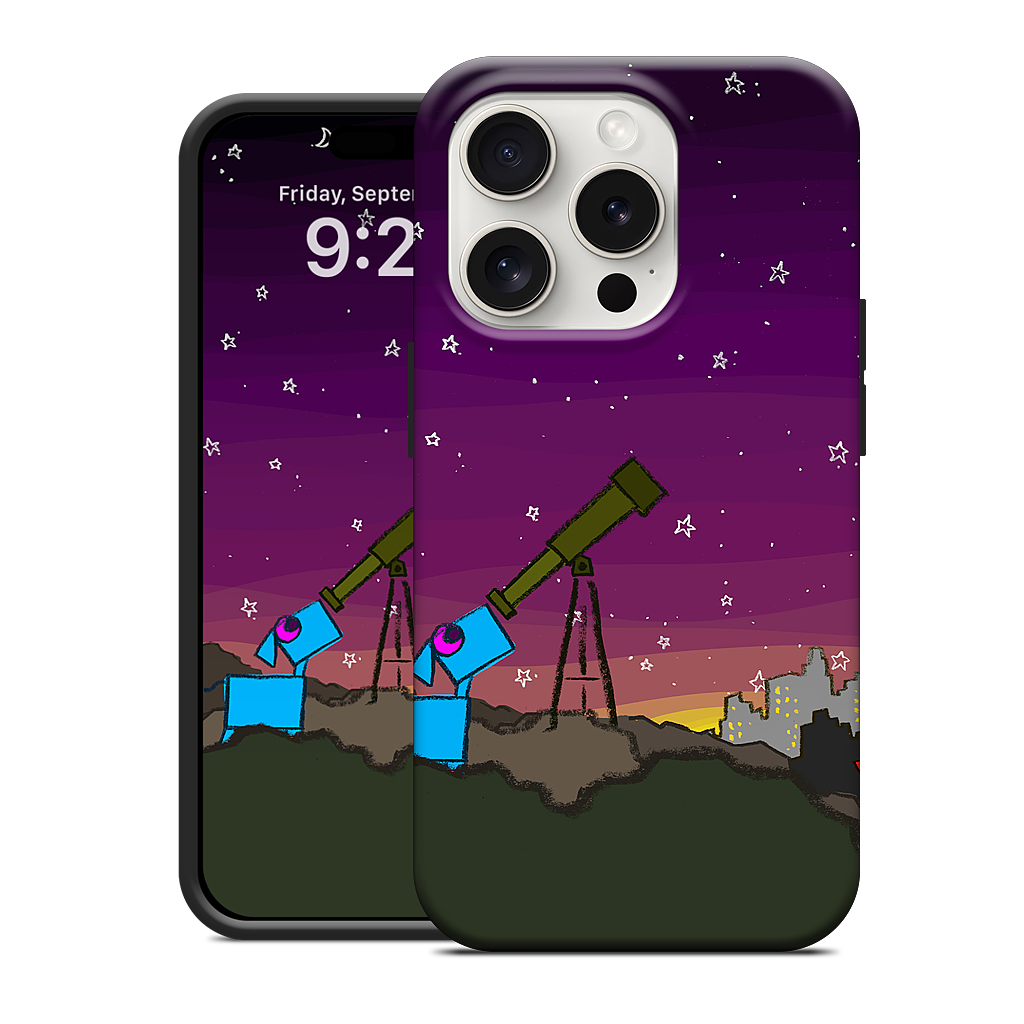 Space Dog Telescope iPhone Case