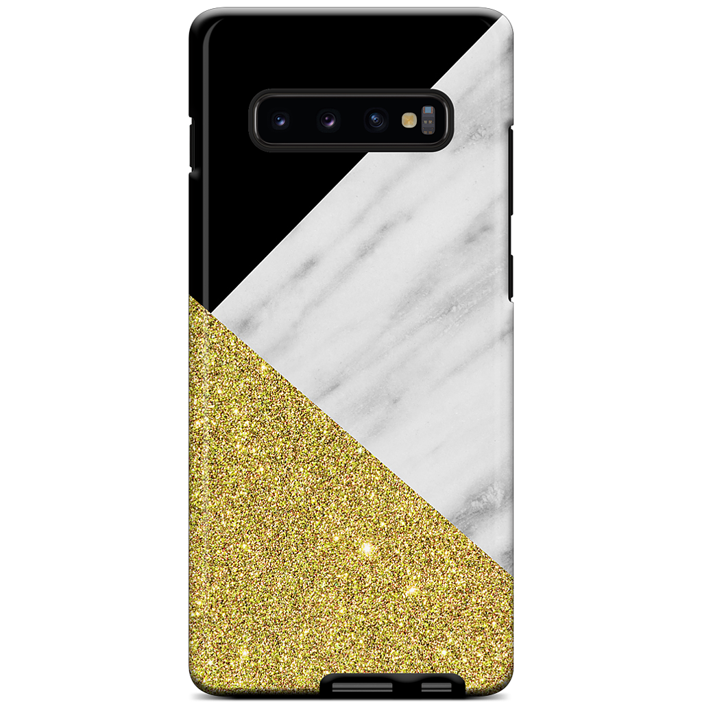Gold and Real Italian Marble Collage Samsung Case