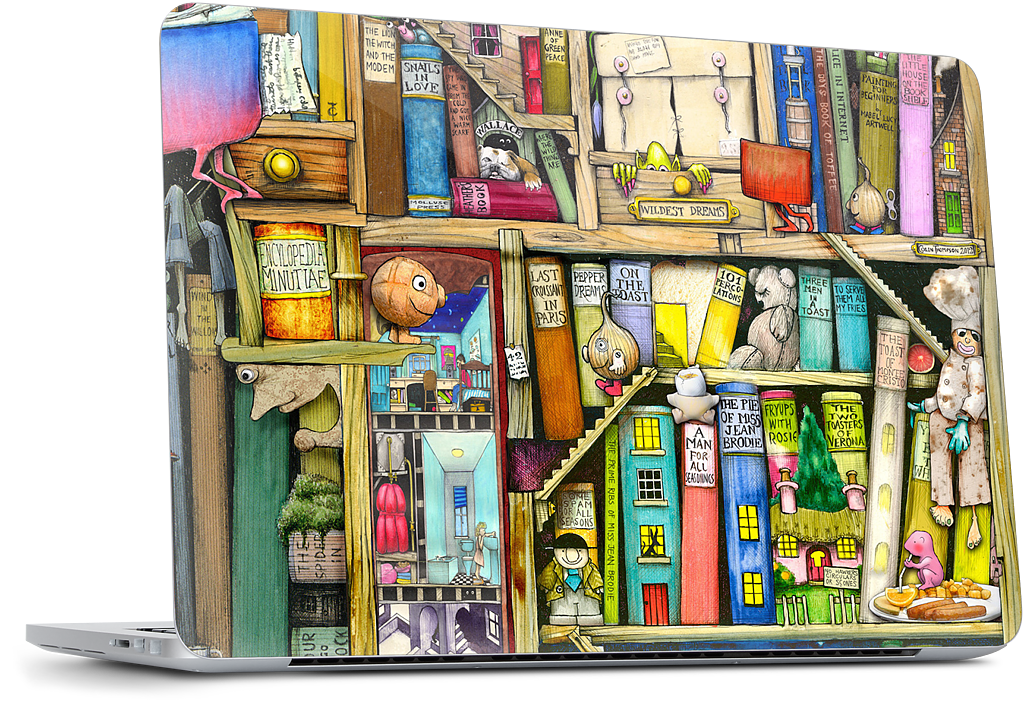 Bookshelf 2c MacBook Skin