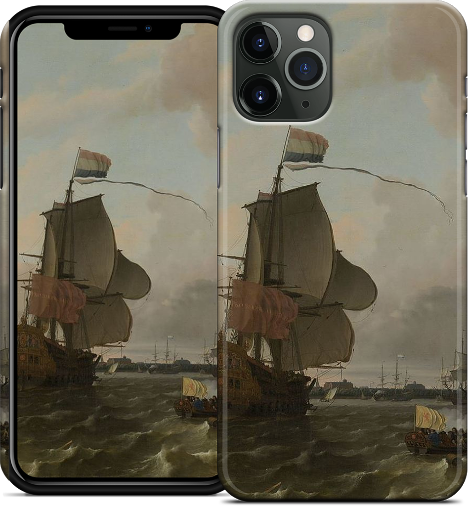 The Warship Brielle on the Maas Rotterdam iPhone Case