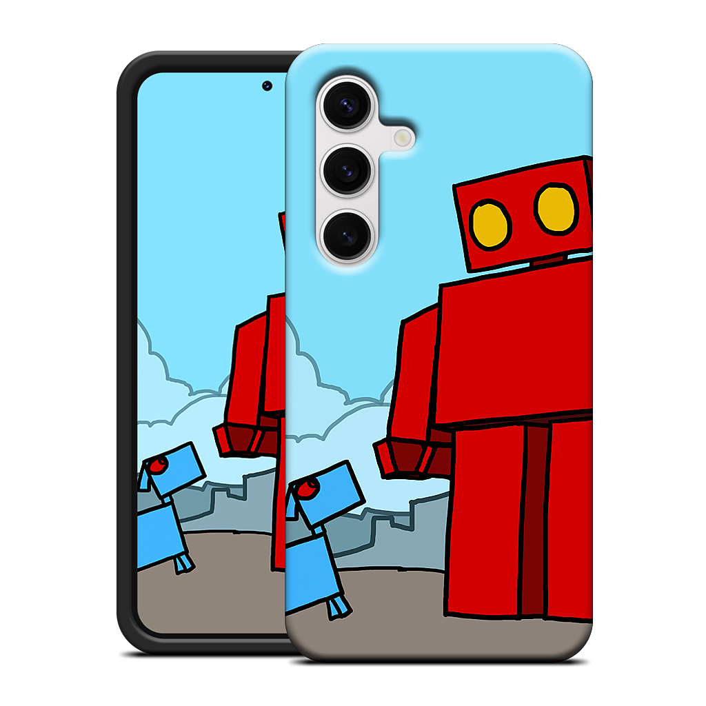 Red Robot Leaving The City Samsung Case
