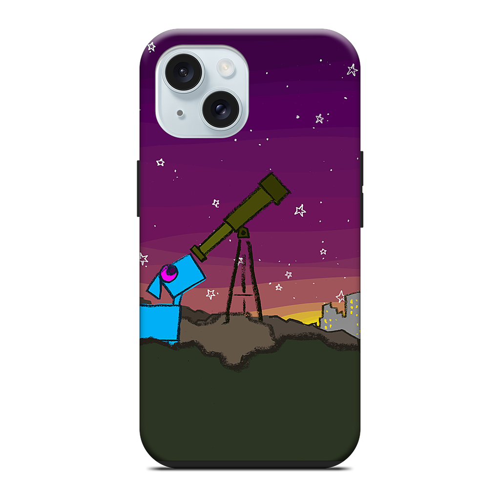 Space Dog Telescope iPhone Case