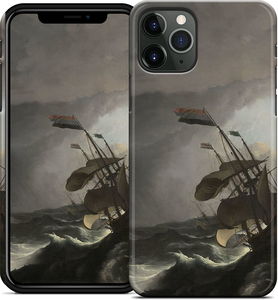 Warships During a Storm iPhone Case