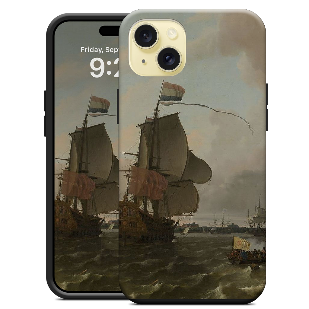 The Warship Brielle on the Maas Rotterdam iPhone Case