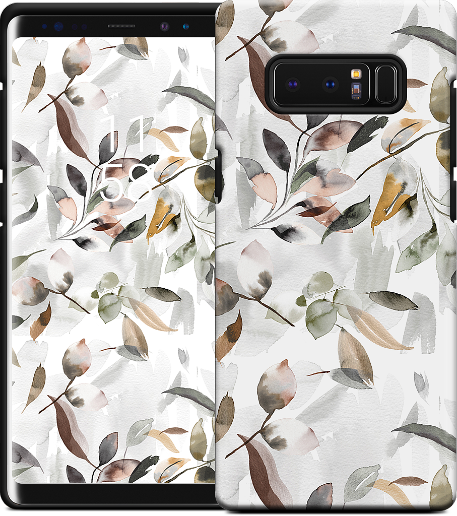Watercolor Leaves Green Samsung Case