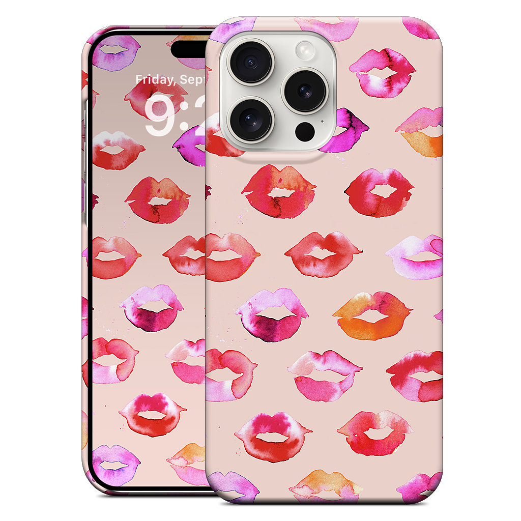 Sweet Coral Pink Lips iPhone Case