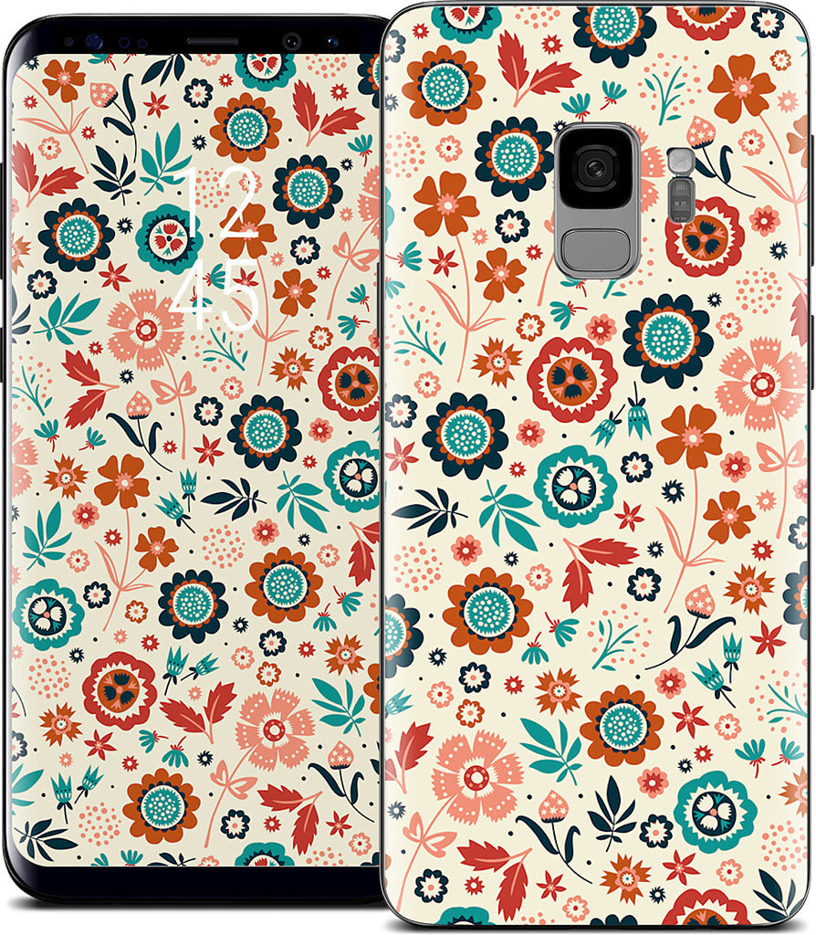 Folk Flowers Samsung Skin